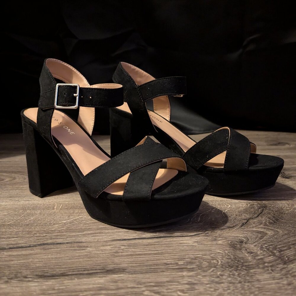 Sand + Stone Block Heels